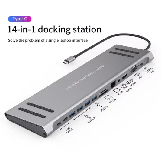 14-in-1 USB-C Docking Station | محطة توصيل USB-C متعددة
