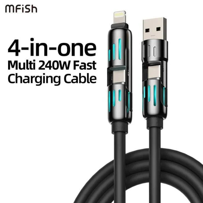 4-in-1 Multi USB Charging Cable | كيبل شحن متعدد 4 في 1