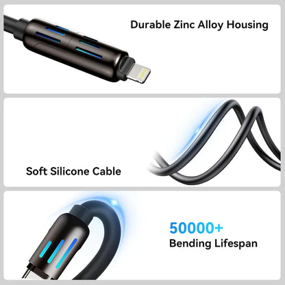 4-in-1 Multi USB Charging Cable | كيبل شحن متعدد 4 في 1