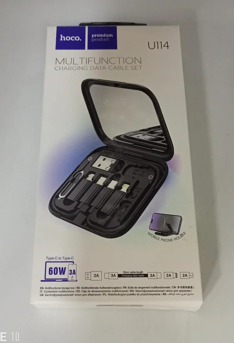 Hoco - Multifunction Data Cable Set (U114) | مجموعة كابلات شحن متعددة