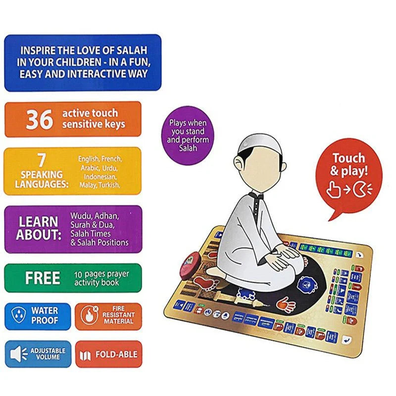Islamic Mat for Children Education | سجادة تعليم الصلاة للأطفال